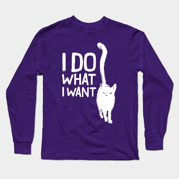 Funny cat I do what I want with my cat funny gift Long Sleeve T-Shirt by Pannolinno